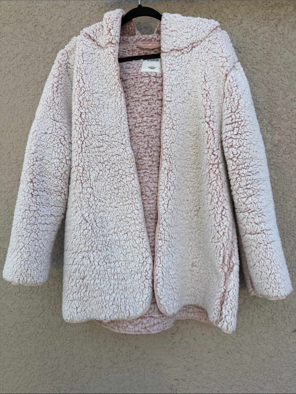 Victoria's Secret Plush Hooded Teddy Jacket - Light Pink